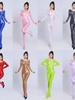 High Elasticity Plus Size Unisex Full Body Bodysuit Shiny Smooth Glossy Sexy Transparent Smooth Women Rompers Q0Gs