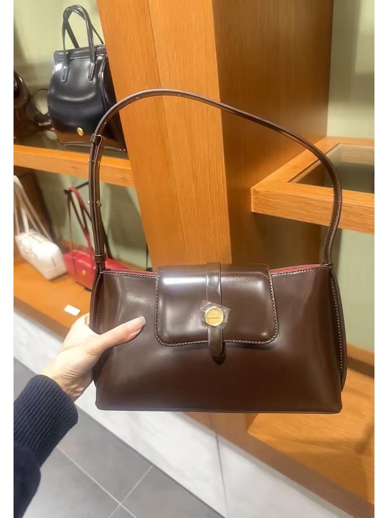 

Корейская сумка LEME из сыромятной кожи на одно плечо - простая женская модель осень/зима