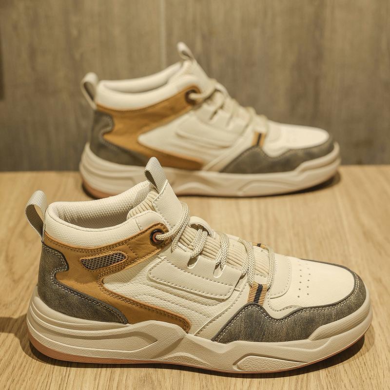 High-top shoes autumn casual high-end board shoes sports wear-resistant heightening niche original sports shoes