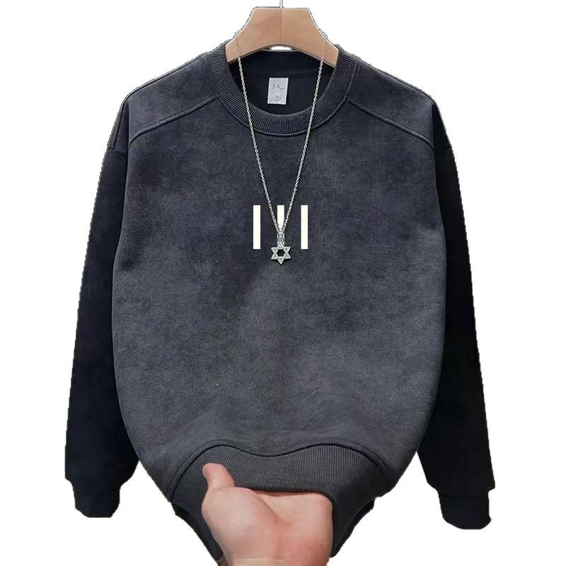 Men's Trendy Tie-Dye Slim Fit Round Neck Hoodie - Autumn Long Sleeve Casual Top