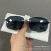New fashion frameless high definition driving sunglasses male and female drivers driving fishing sunglasses tide UV protection glasses