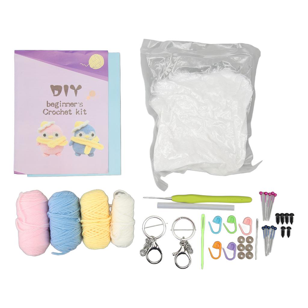 Pinguïn Haakpakket Set van 2 Pinguïns Makkelijk te Leren DIY Interessant Beginners Haakpakket voor