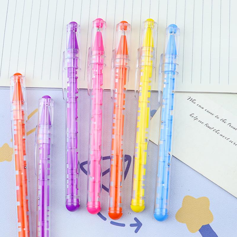 New New 5/10Pcs Creative Stationery Fun Puzzle Game Pen Maze Ballpoint Pens Stress Relief Writing Tool Unique Gift
