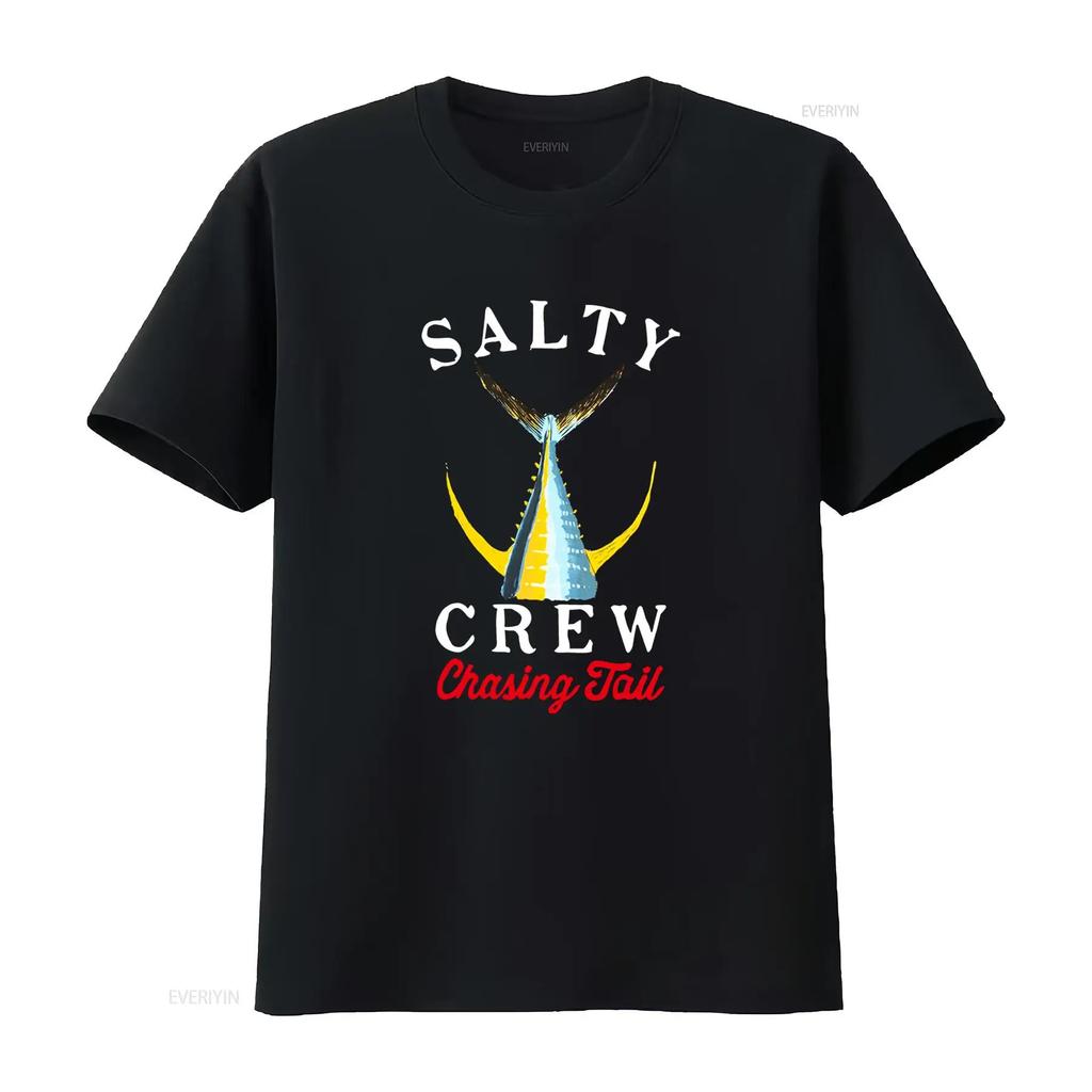 Salty Crew Mens T Shirt Chasing Tail Design with Banana Yellow Tailed Print Medium Size New Arrival vintage Washed Casual