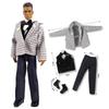 Neue Hübsche 1/6 Männliche Puppenkleidung Zubehör Actionfigur Männer Mode Cooles Anzugkleid Krawatte Schuhe Verkleidungsset Für 30cm Puppe