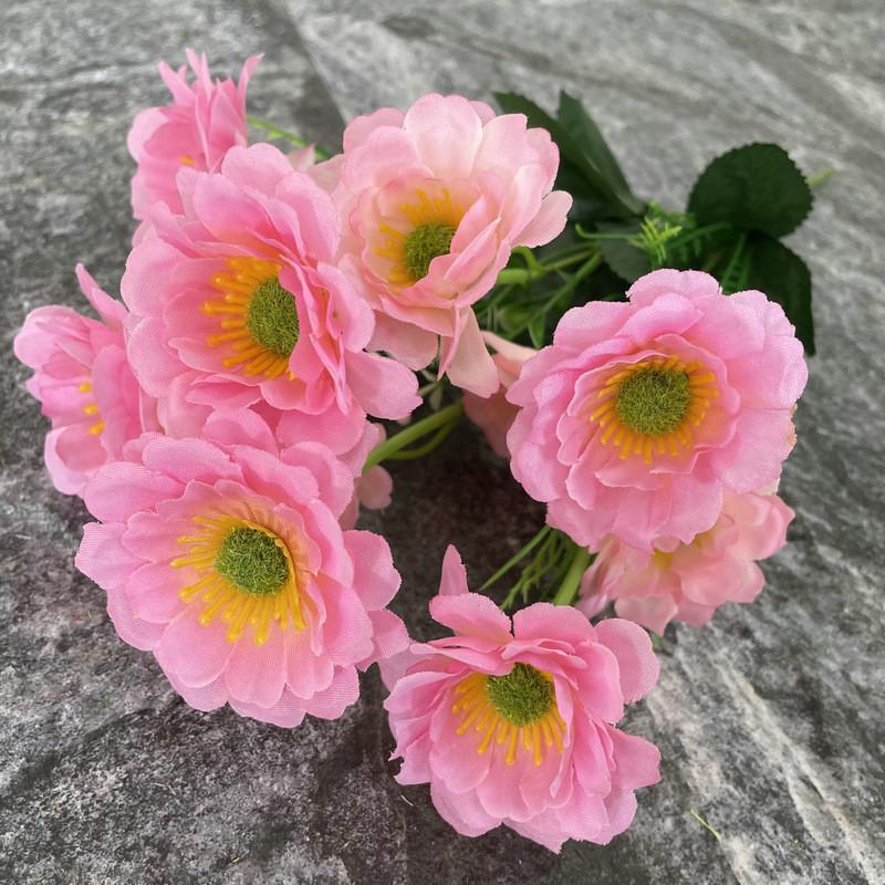 Country Style Silk Chrysanthemum Artificial Flower For Home Decor Photography Prop