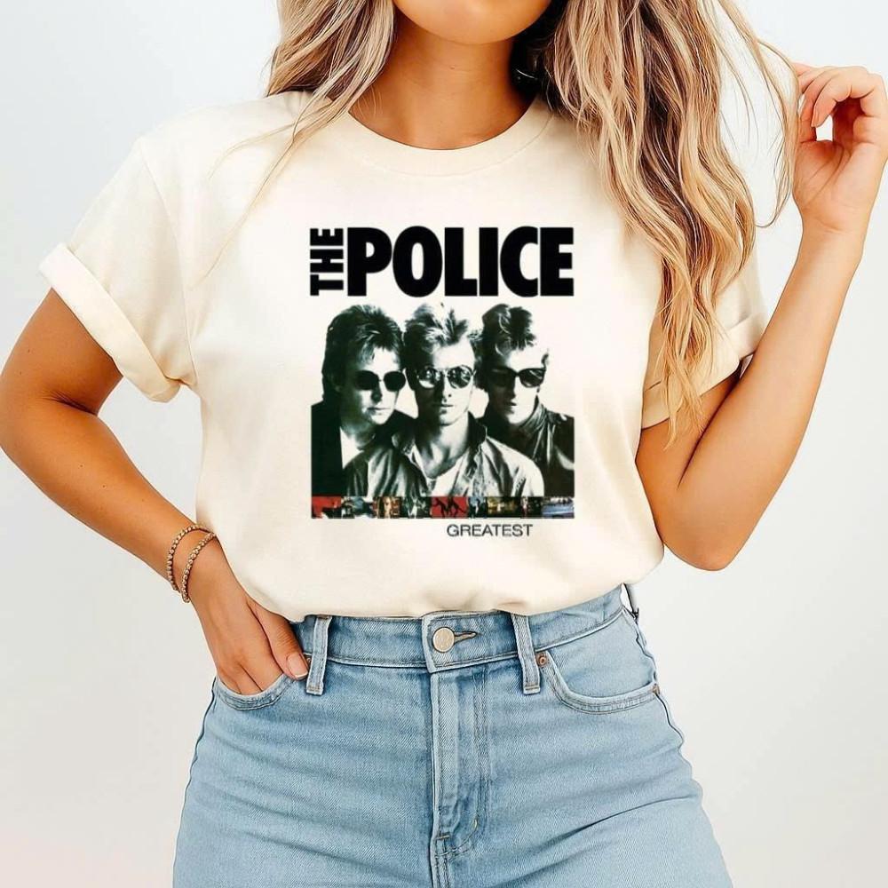 The Police Greatest Hits T-Shirt Rock Band Album Cover Tee Unisex New XXXXL