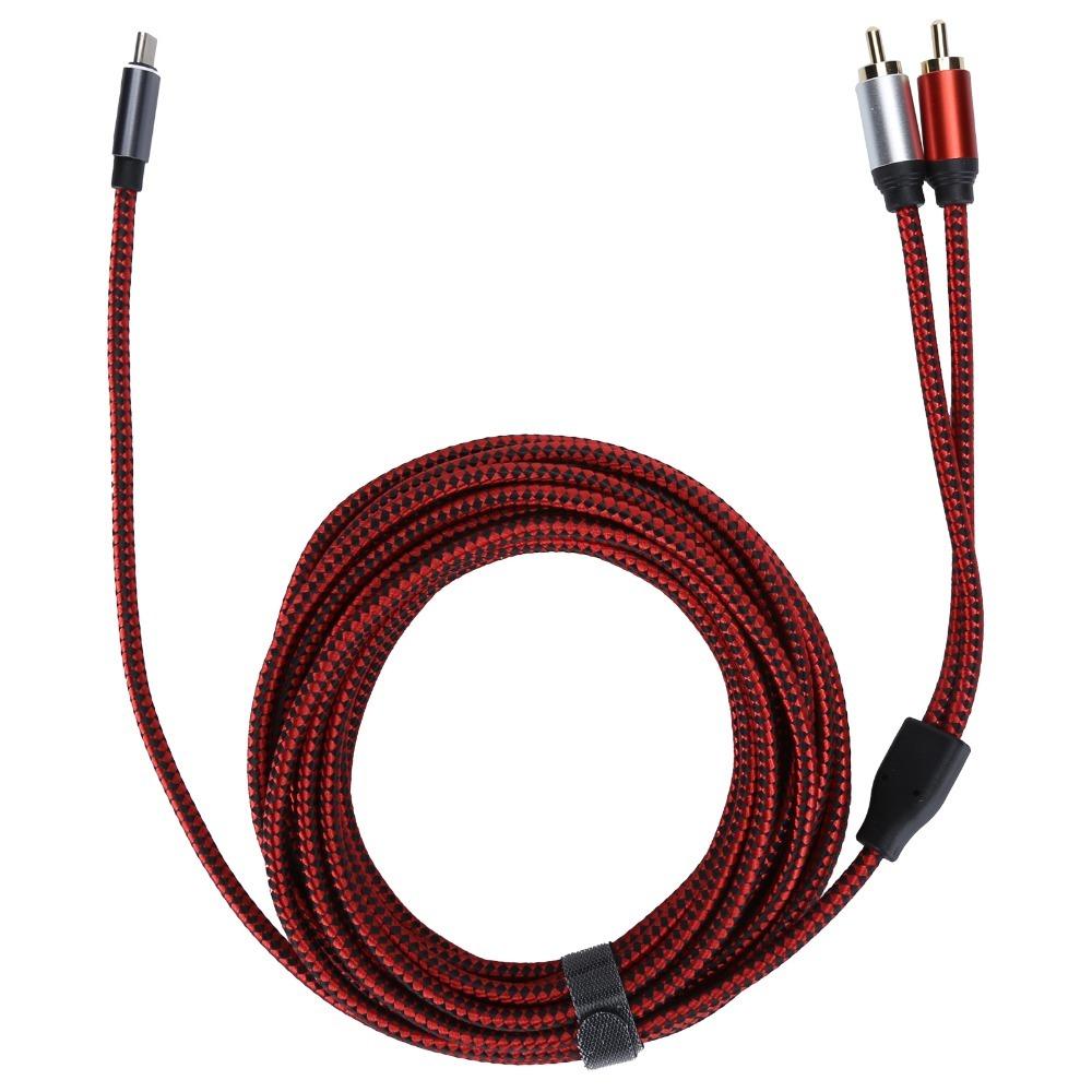 Gold Plating Type C Male To 2RCA Male Audio Cable Male To Male Y Splitter Cable Stereo System