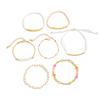 Ingemark 7-teiliges Set Y2K Böhmische Kristallkettenarmbänder für Damen Minimalistische Bunte Elastische Armreifen Tägliche Party Partner Schmuck