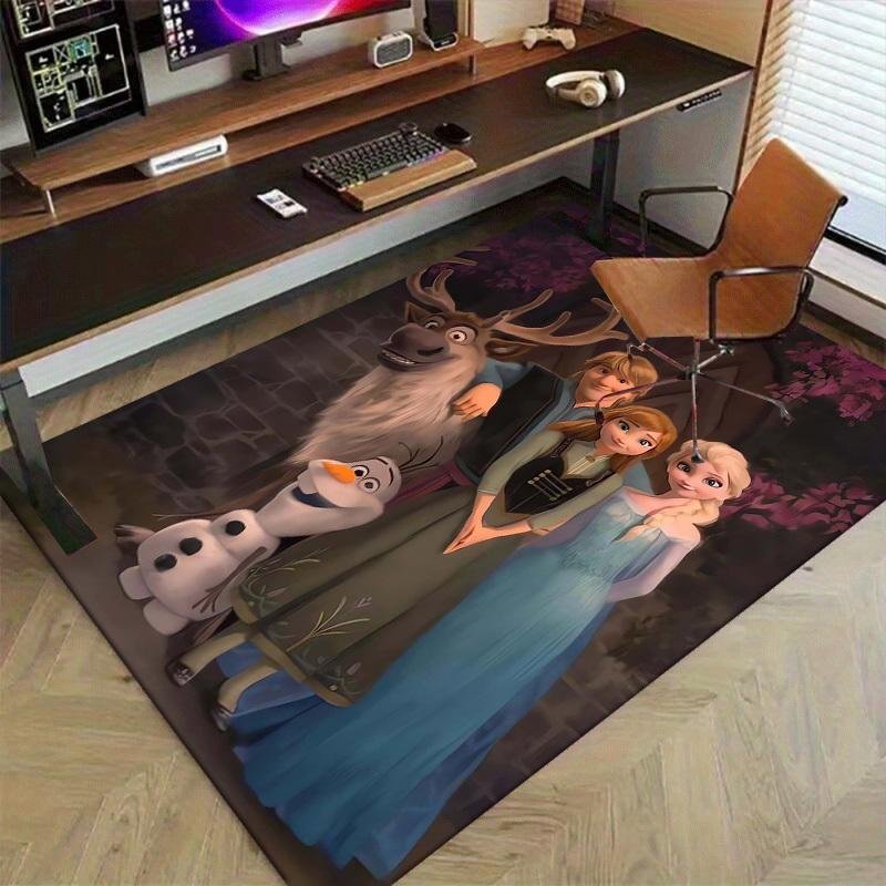 1pc, FROZEN Elsa Anna Olaf Sven Outdoor Rug Home Decorative Carpet Office Chair Cover Gift for Room DecorationP064