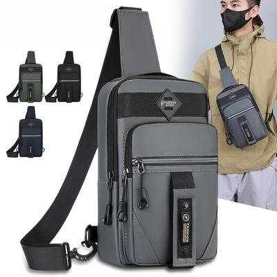 Sac Bandoulière Homme de Haute Qualité Mode Décontracté Sacs Banane Sac à Main de Poitrine pour Homme Bolsa