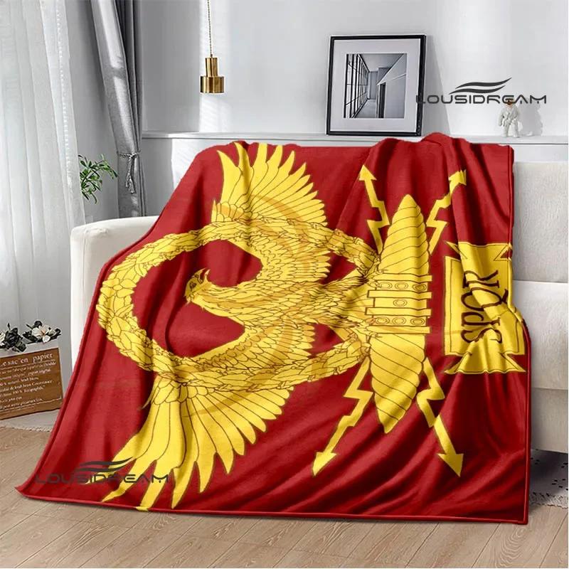 Mantas con el logotipo impreso de Roman SPQR, manta cálida para niños, manta suave y cómoda, mantas de viaje para el hogar, regalo de cumpleaños