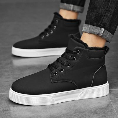 Winter Samt warme Baumwollschuhe Herren High-Top Skateboard-Schuhe rutschfest Freizeit Sport Martin Stiefel Große Größe