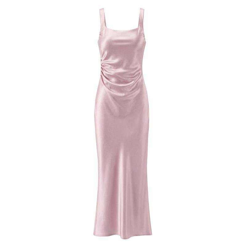 2026 French Square Neck Slim Backless Mermaid Evening Gown with Lace-Up Back
