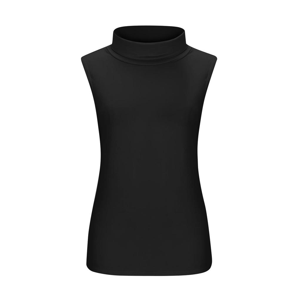 Moda Chaleco Casual Delgado Sin Mangas de Cuello Alto Top Transpirable Para Mujer