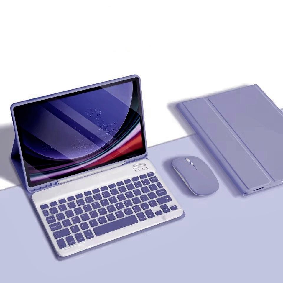 Samsung Tab S10 FE+ 13,1 Zoll X620/X626B Ledertasche mit Bluetooth-Magnetischer Tastatur