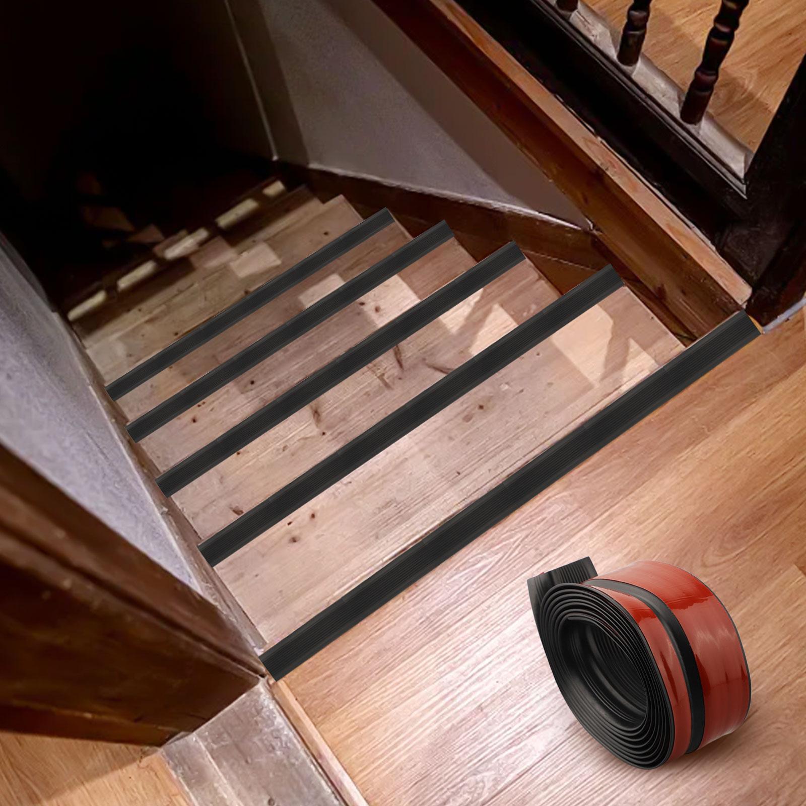 

Non Slip Stair Edge Strips PVC Treads for Enhanced Safety and Flame Retardant Protection on Indoor and Outdoor Stairs Black