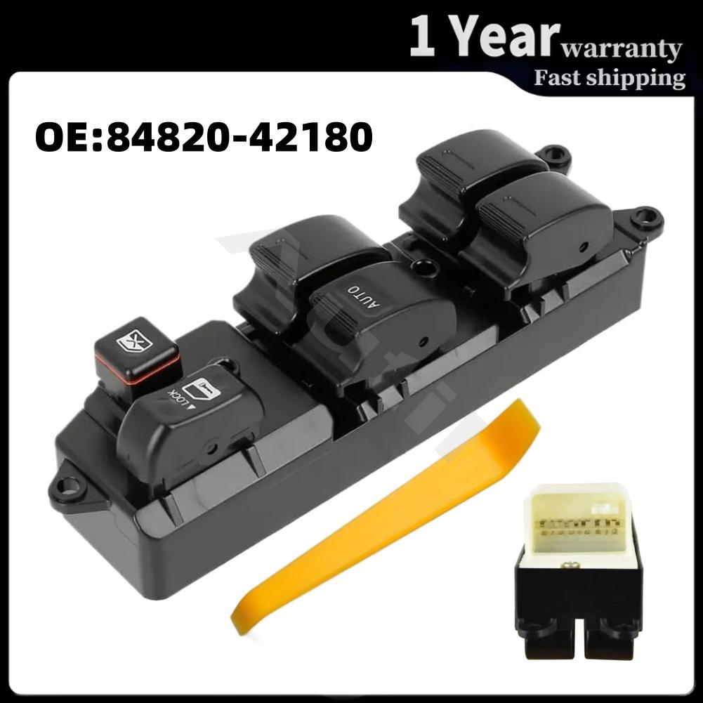 Front Left Master Power Window Switch for Toyota Camry 2.4L 3.0L RAV4 Sienna 2001-2005 Replacement Car Accessories 84820-42180