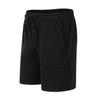Men Shorts Elastic Waist Adjustable Drawstring Wide Leg Shorts with Pockets Solid Color Beach Casual Shorts
