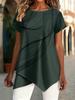 1116 spring and summer fashion new round neck art line pattern printing, simple