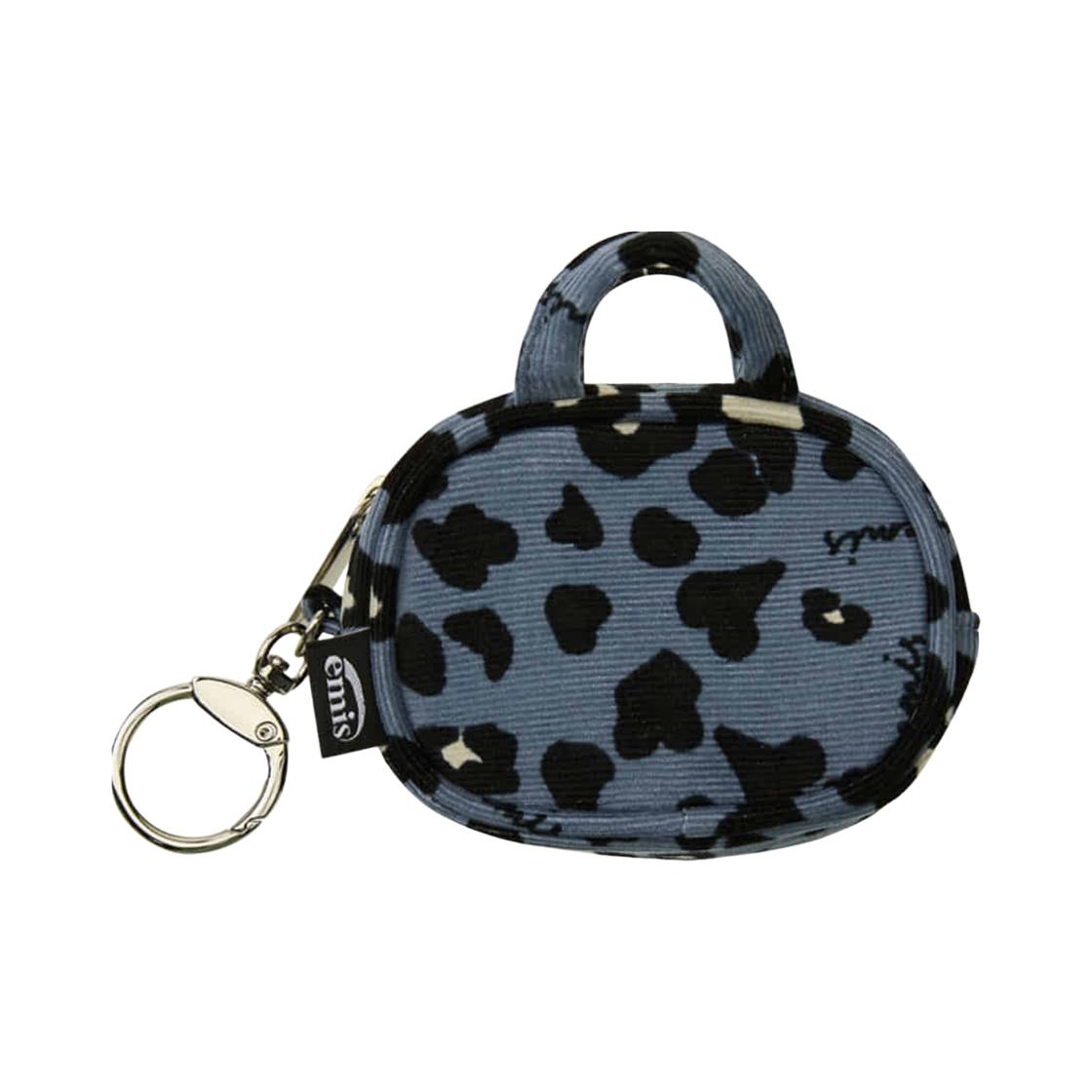 EMIS Corduroy Leopard Keyring Blue ONE SIZE