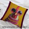 2D Flat- Fun Trendy Rooster Throw Pillow Cover, Cute Fashionable Chicken Decorative Pillow Case for Sofa Bedroom Living Room