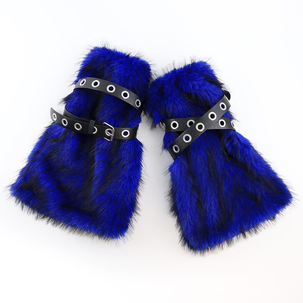 Autumn And Winter Leg Warmers Medium Long Tube Subcultural Plush Belt, Spice Girl Long Waist Chain Punk Style Props