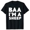 Funny Baa Im A Sheep Graphic Tshirt Unisex Unisexs Fashion Casual Oversized TShirts Unisexs Cotton T Shirt