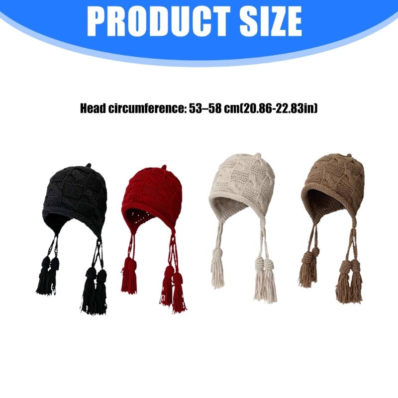 Fashion Knitted Fringe Beanies For Women Men Soft Warm Winter Hat With Stylish Tassels Design Fashion Warm Hat