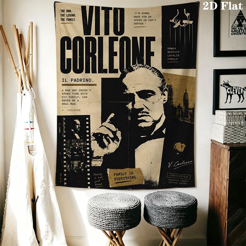 The Godfather Trilogy Family Business Tapestry Fashion Print Background Cloth Atmospheric Background Cloth Home Decor Work Of Art