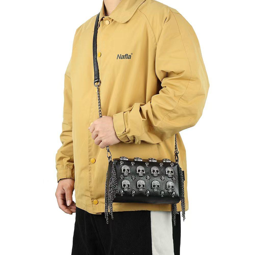 Cool Spice Girls Locomotive Bag Bag Bright Skin Tassel Shoulder Crossbody Bag Soft Leather Underarm Bag Female