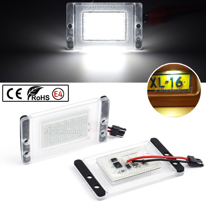 2pcs Car Tail White LED License Plate Number Light Led Auto Number Backlight Fit For Volvo V70 1997-2000