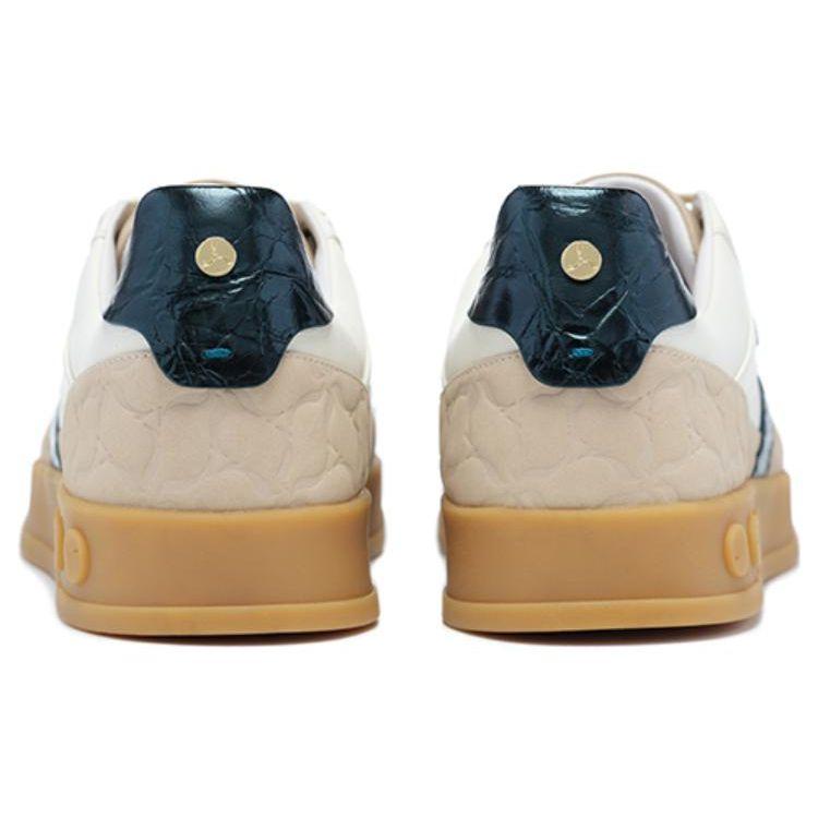Li-Ning 1990 Classic Series Retro Color Block Sports Casual Low-Top Skate Shoes Women Sneaker White Brown Green ALHT028-2