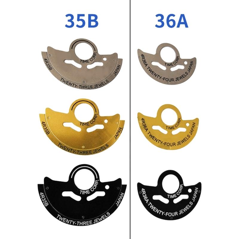 Classical Color Design Smartwatch Movement Part NH35 Modified 4R35B/36A Movement Metal Sheet With Engraved Letter