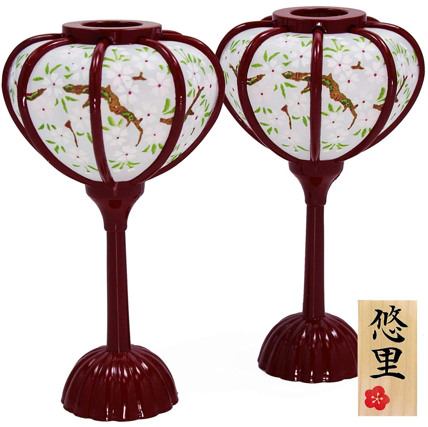 

Osaka Choseido Hina Doll Prop, Compact Mini Doll, Personalized with Name, Free Wooden Tag (Sent Separately), Vermilion Lantern, 12cm