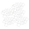 50PCS 20mm Bulk Hoop Earrings Stainless Steel DIY Anti Allergy Wine Glass Rings Jewelry Making
