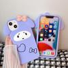 Bubble Phone Case for iPhone11 12 Pro Max Mini XR X XS 7 8 6 Plus SE 2020 3D Cartoon Dog Silicone Case For Girls