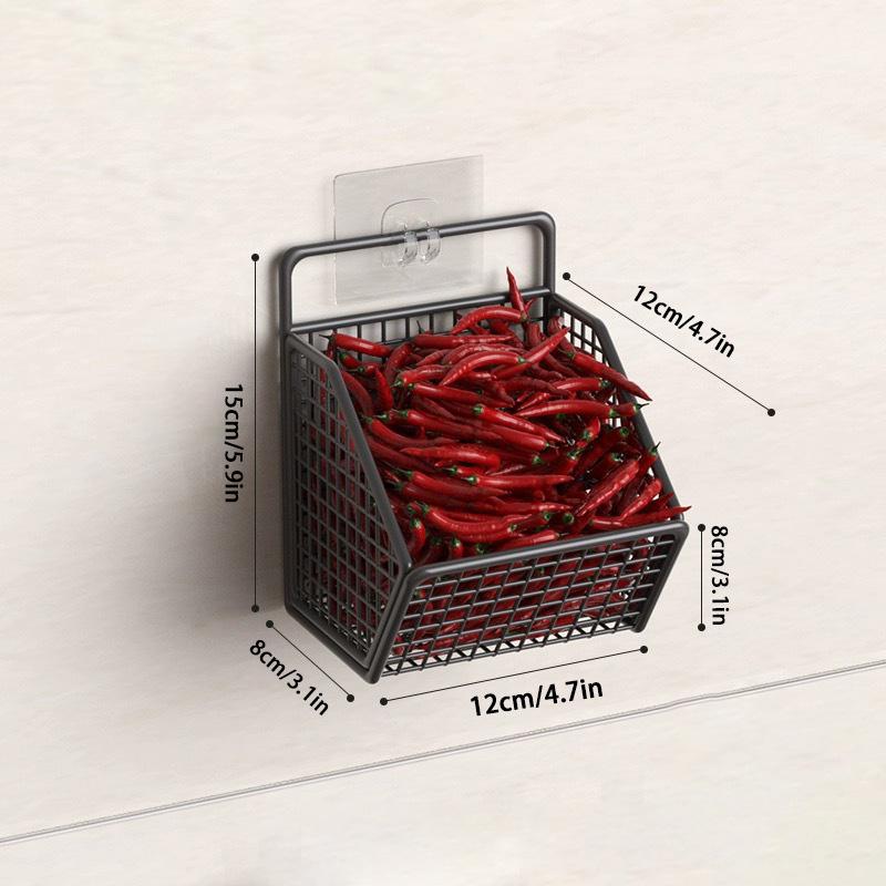 1шт настенная корзина для сушки овощей и фруктов металлическая стойка для хранения имбиря и чеснока корзина для сушки 1GRID