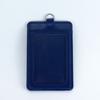 Two-sided Badge Cover PU Leather ID Sleeve Badge Holder Card Case Card Clips