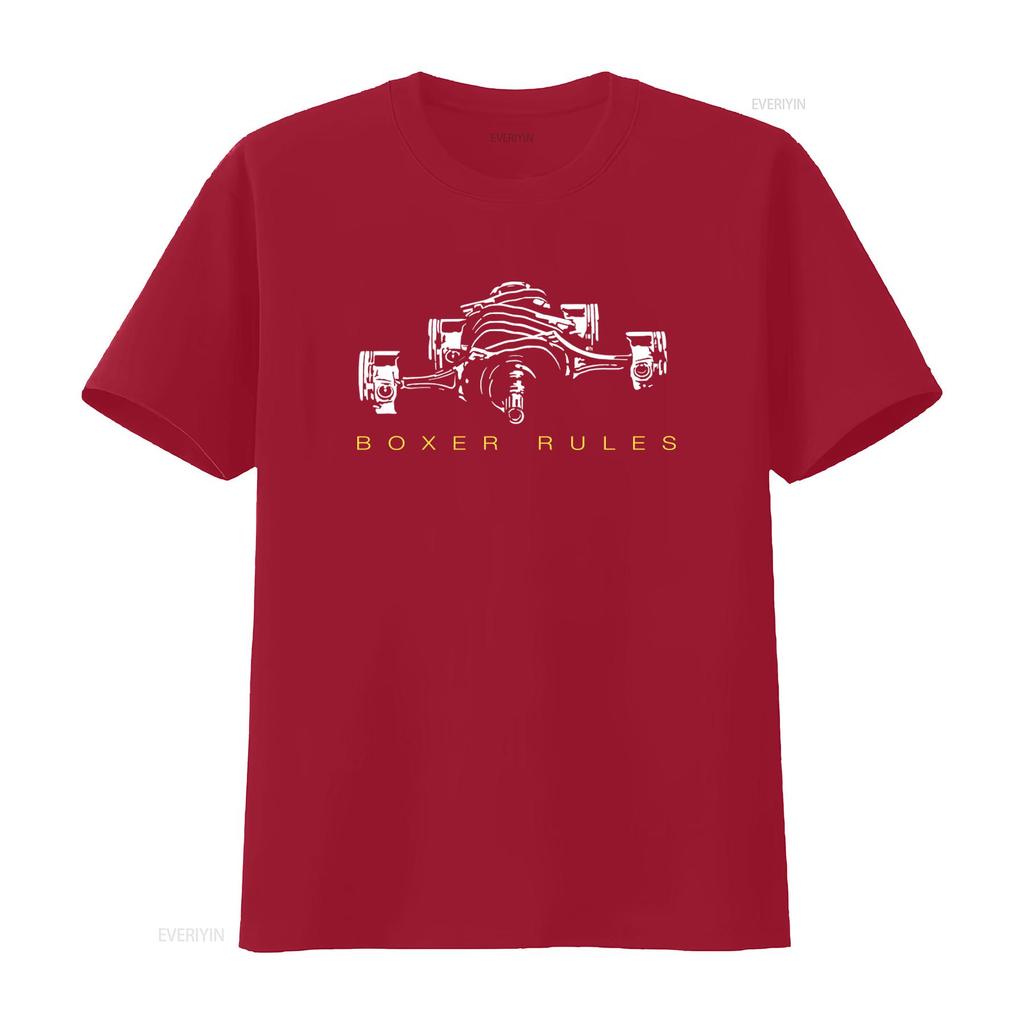 Boxer Rules Engine Print T Shirt for Car Enthusiasts Pistons Gt86 GS 1200 1300 S Available In 5XL Vintage Washed Slightly