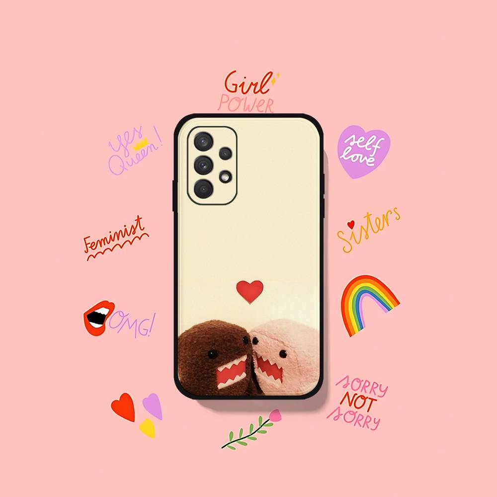 Cute D-Domo Kun-s Phone Case For Samsung Galaxy S25 S24 S23 S22 S21 FE Plus Ultra A13 A20 A32 A70 Black Cover