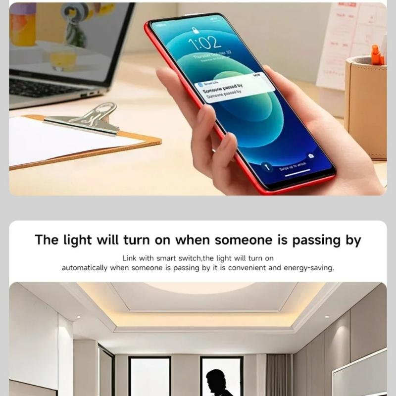 Wireless PIR Motion Sensors Human Movement Detector for Efficient Home Monitoring Supports WiFi or ZigBee3.0 Connection