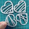 4pcs Love Hearts Metal Cutting Dies Stencils DIY Scrapbooking Embossing Paper Crad Decorative Craft Die Cut