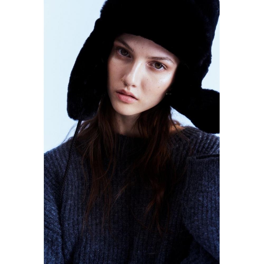 

Свитер оверсайз HM темно-серый меланж