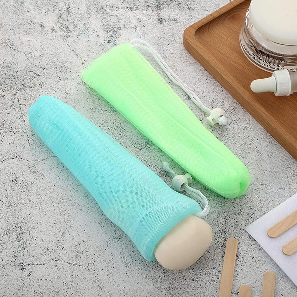 1/2PC Foaming Soap Bag Facial Cleanser Mesh Bag Shower Bubble Foam Net Baby Bath Body Washing Cleaning Sponges