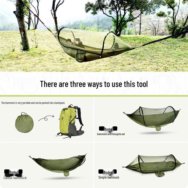 OEING Automatic Pop-Up Hammock with Mosquito Net