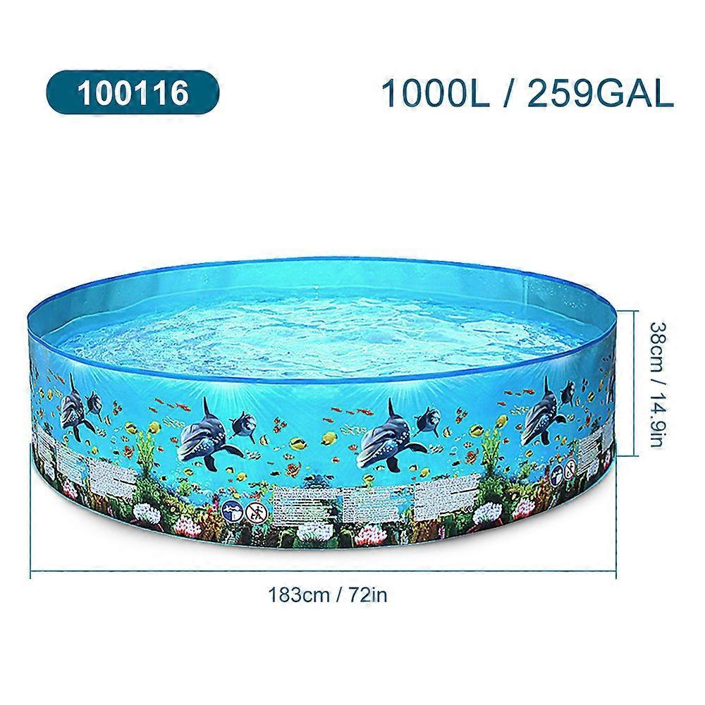 Piscina Portatile in Plastica Dura Senza Gonfiaggio Piscina Pieghevole Piscina Familiare Piscina Rotonda per Neonati Bambini Adulti