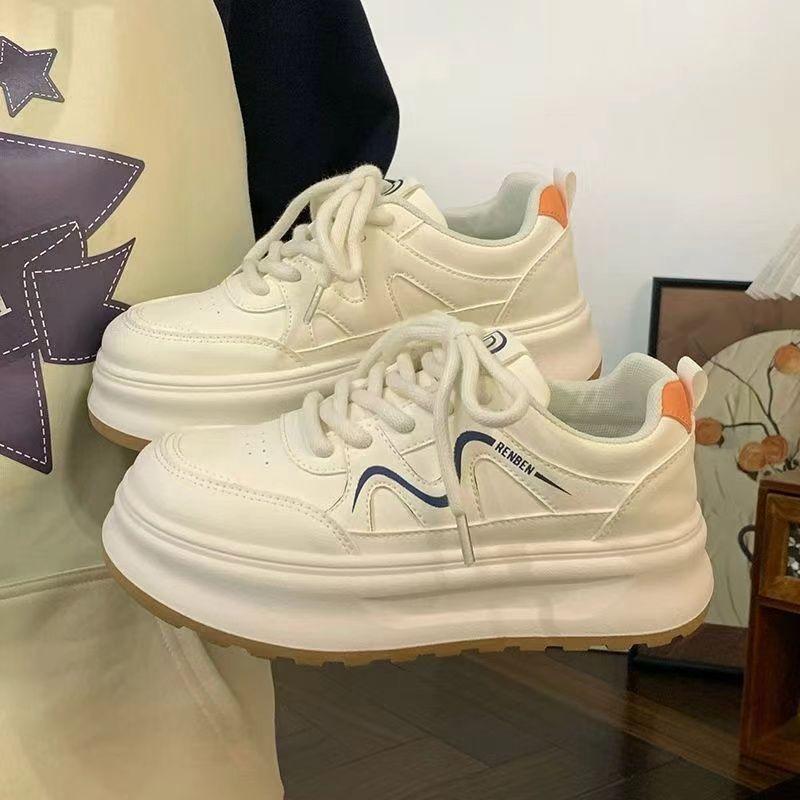 Campus women's shoes new shoes popular students autumn platform sports leisure versatile white shoes