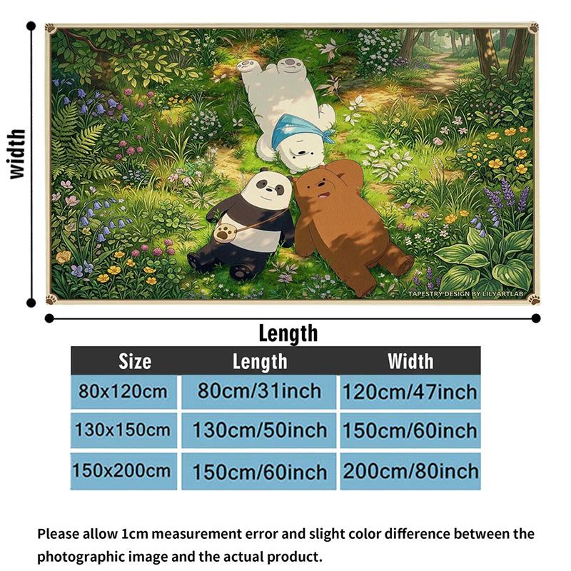 We Bare Bears Print Flannel Blanket High Quality Warm Comfortable Cover for All Seasons Perfect for Gifts Home Decor