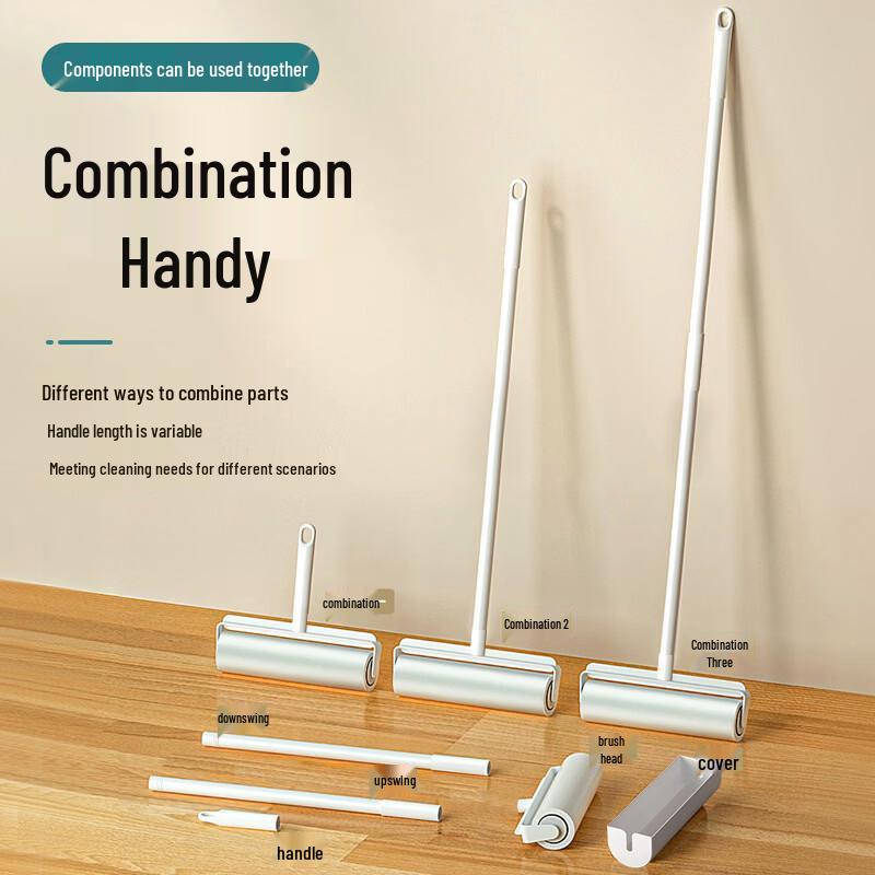 OIMG Long Handle Floor Lint Roller Kit